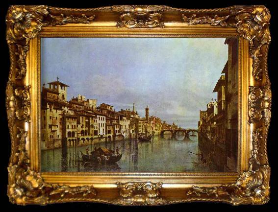 framed  Bernardo Bellotto Arno in Florence., ta009-2